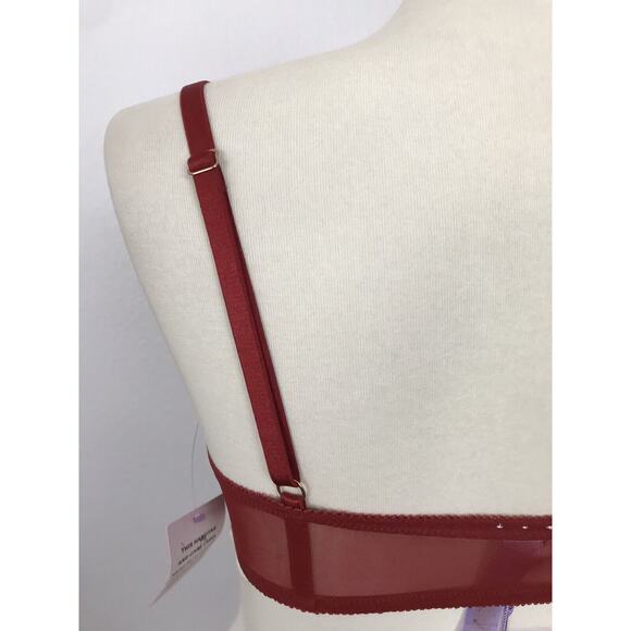 Fenty X Savage Lingerie Sheer Floral Embroidered Underwire Bra - Picture 11 of 12